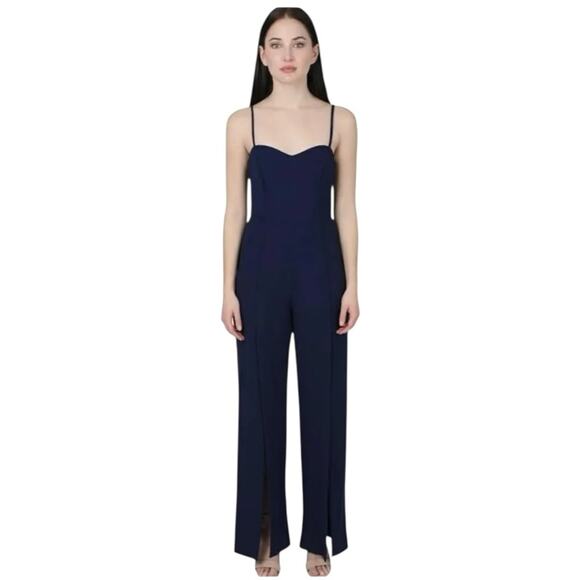 BEBE Spaghetti Strap Jumpsuit with Leg Slits NWT - Picture 7 of 8